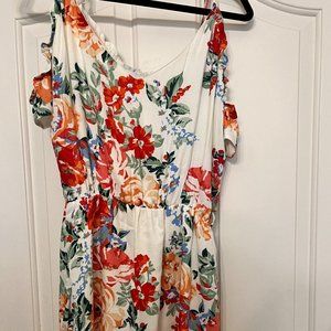 Floral Cold Shoulder Dress Size Medium